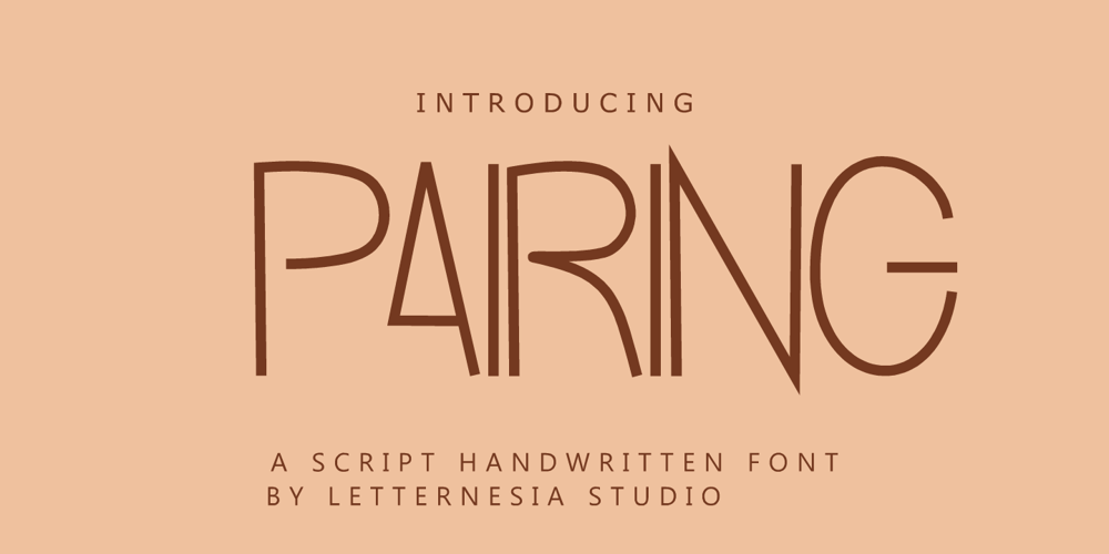 Pairing font