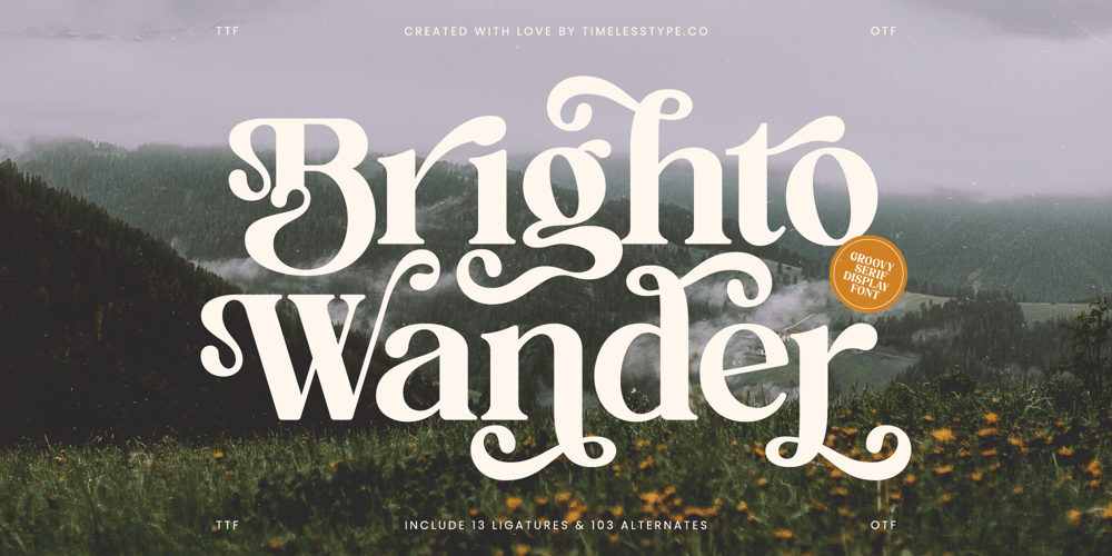 Brighto Wander font