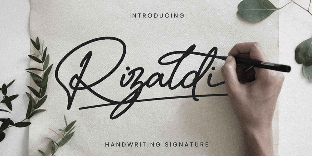 Rizaldi Monoline Signature font font