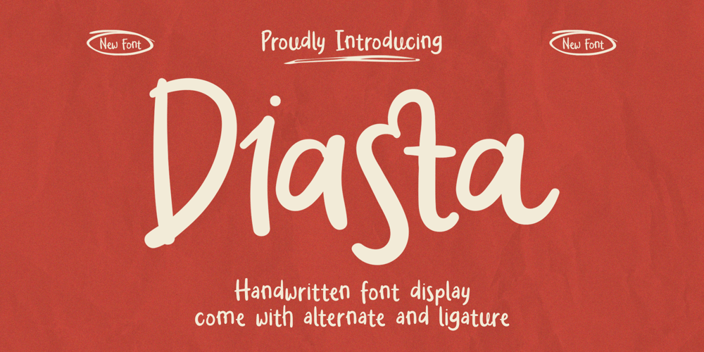 Diasta Handwritten Font Display font