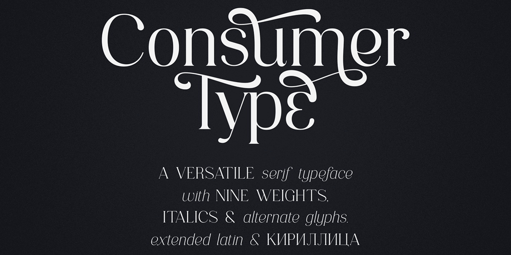 Consumer Type font