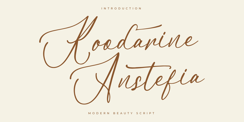 Koodarine Anstefia font