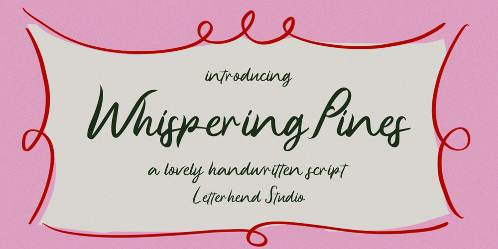Whispering Pines font