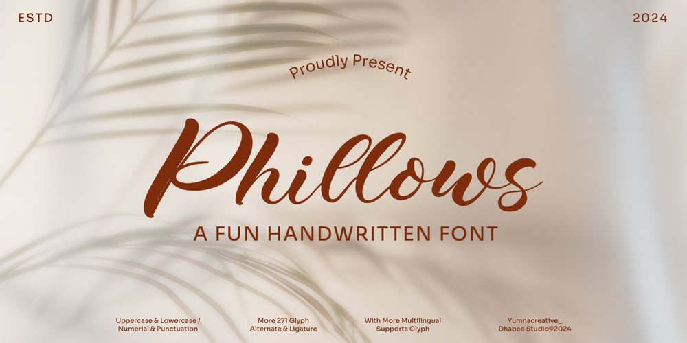 Phillows font