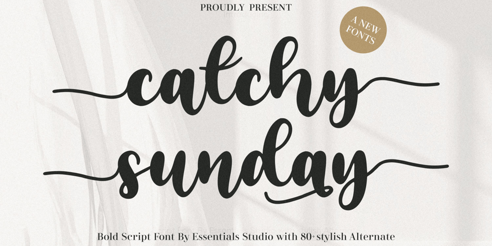 Catchy Sunday font