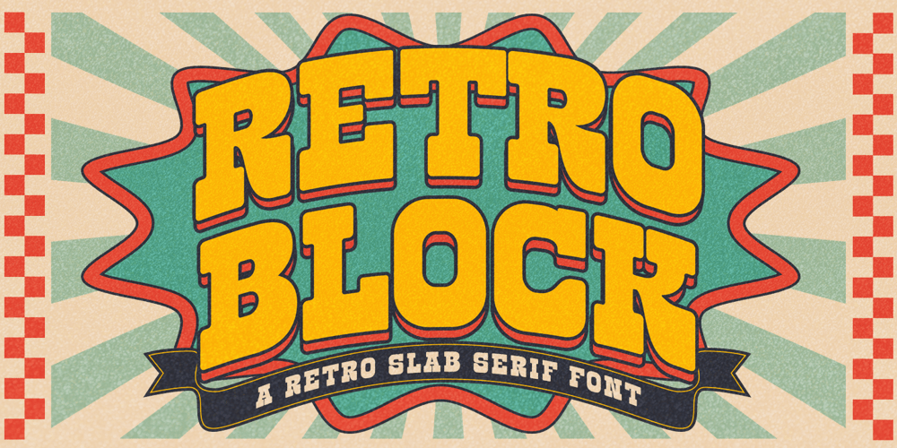 Retro Block font