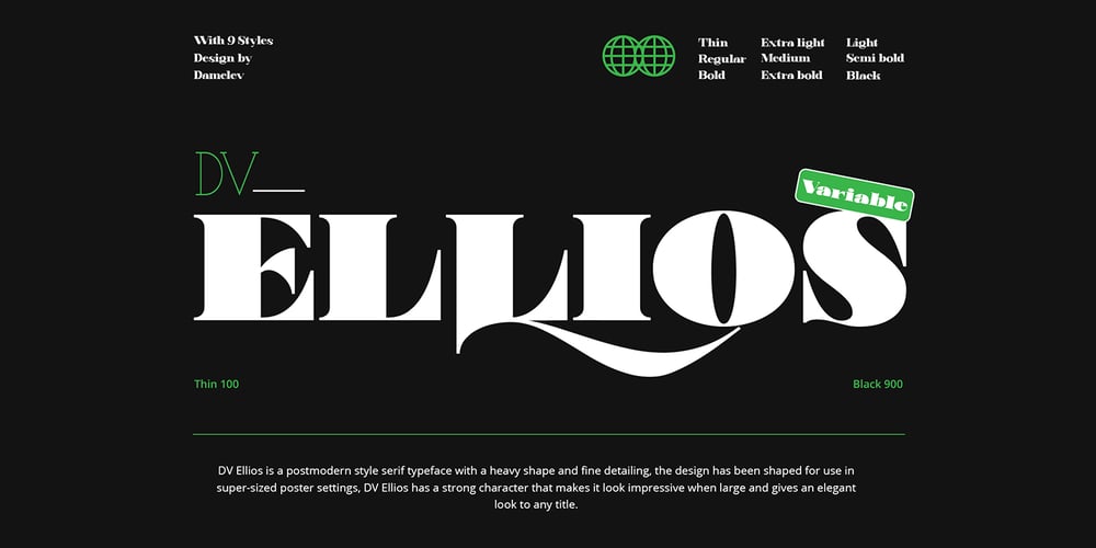 DV Ellios font