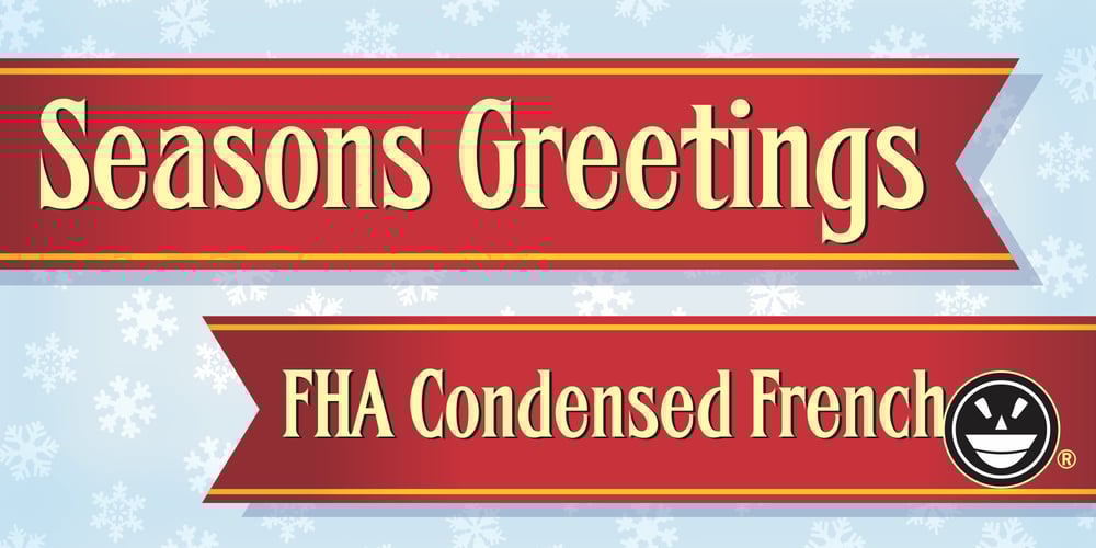 FHA Condensed French font