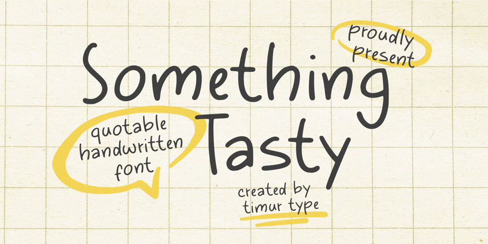 Something Tasty font