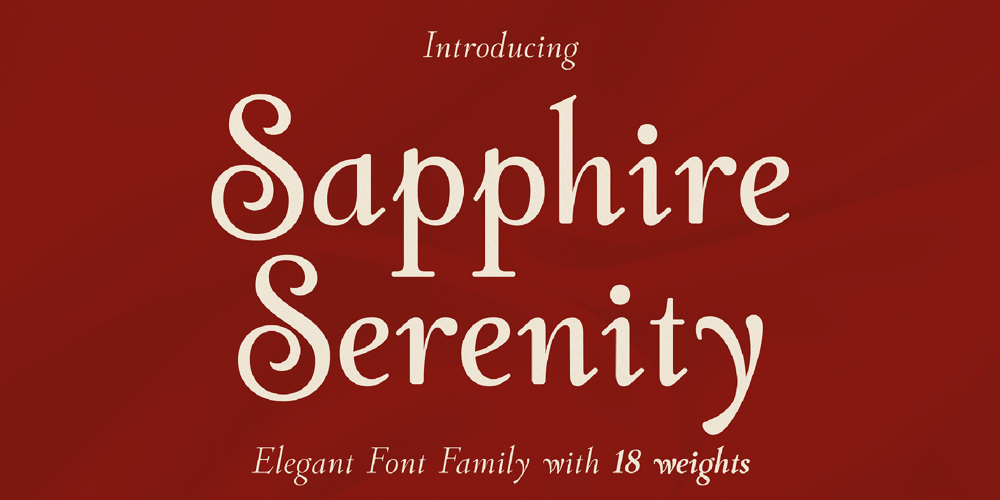 Sapphire Serenity font