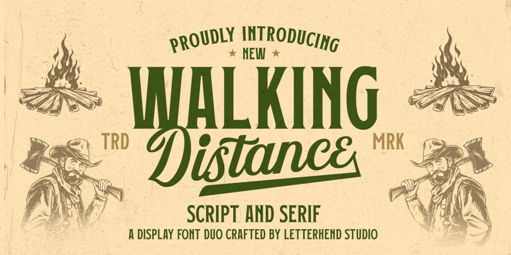 Walking Distance font