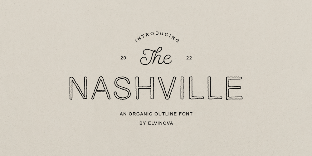 Nashville Outline font