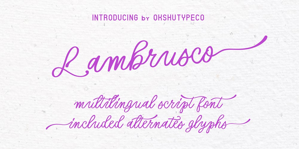Lambrusco font