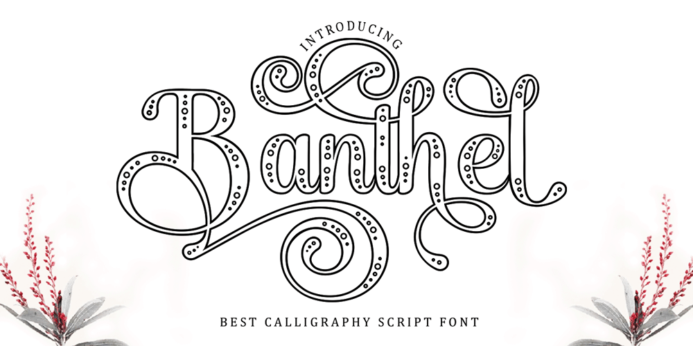 Banthel outline font