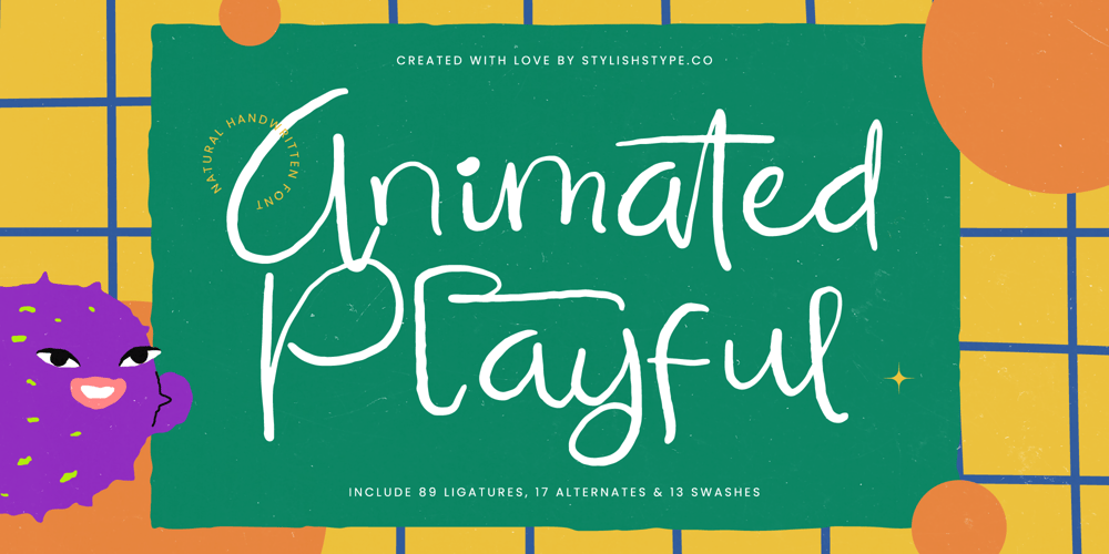 Animated Playful font
