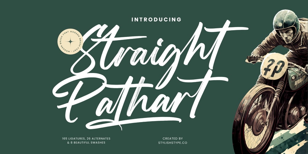 Straight Pathart font