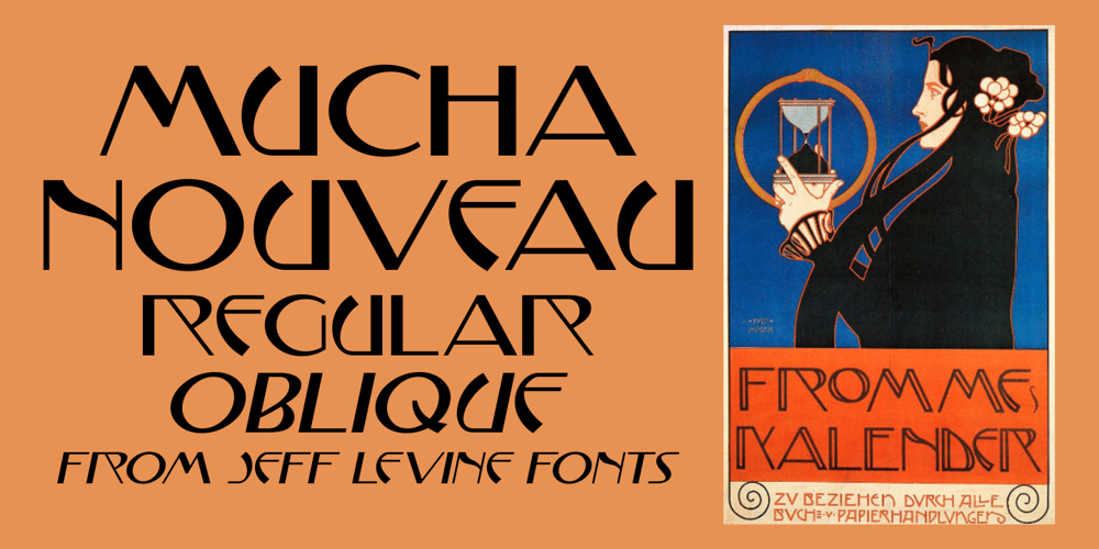 Mucha Nouveau JNL font