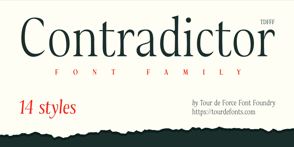 Contradictor font
