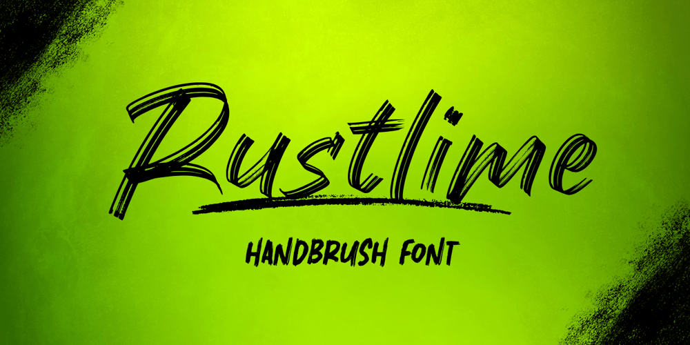 Rustlime Brush font