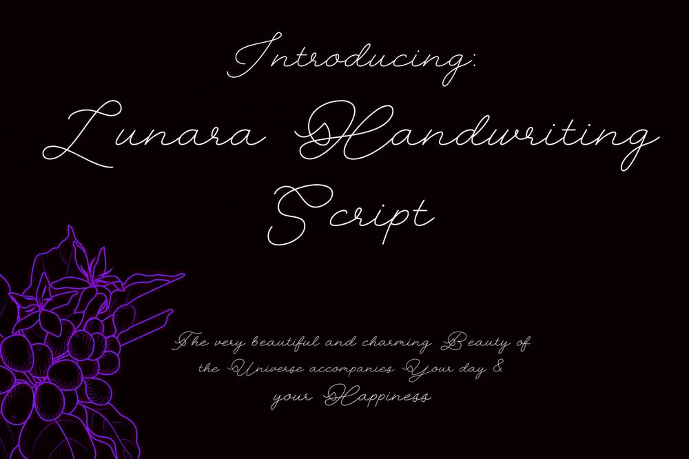 Lunara Handwriting Script 6.0 font