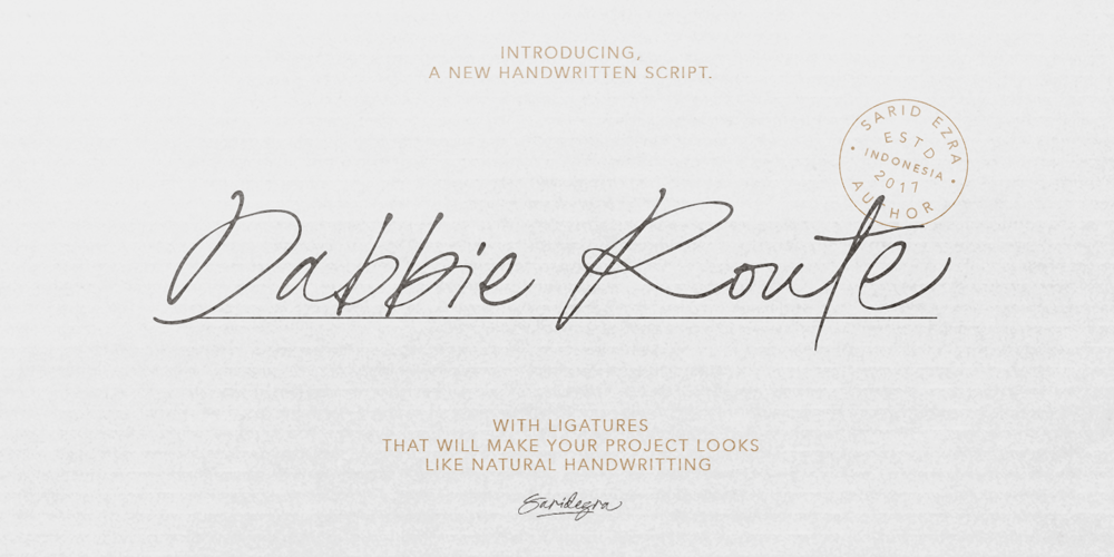 Dabbie Route font