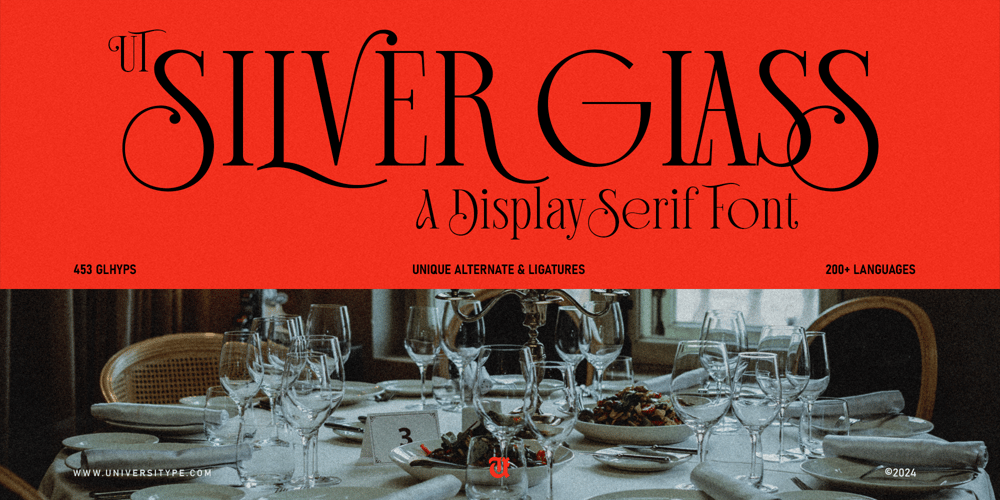 UT Silver Glass font