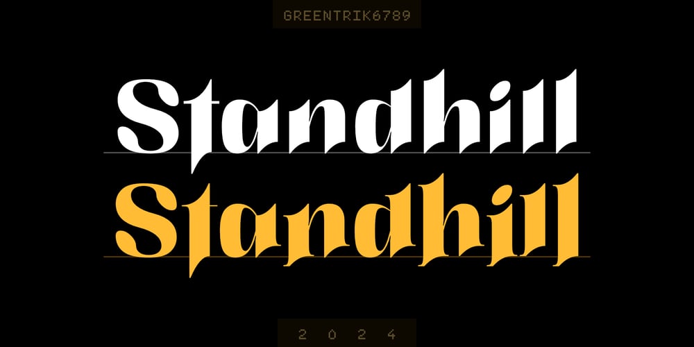 Standhill font