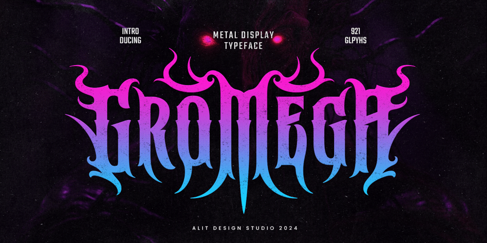 Gromega font