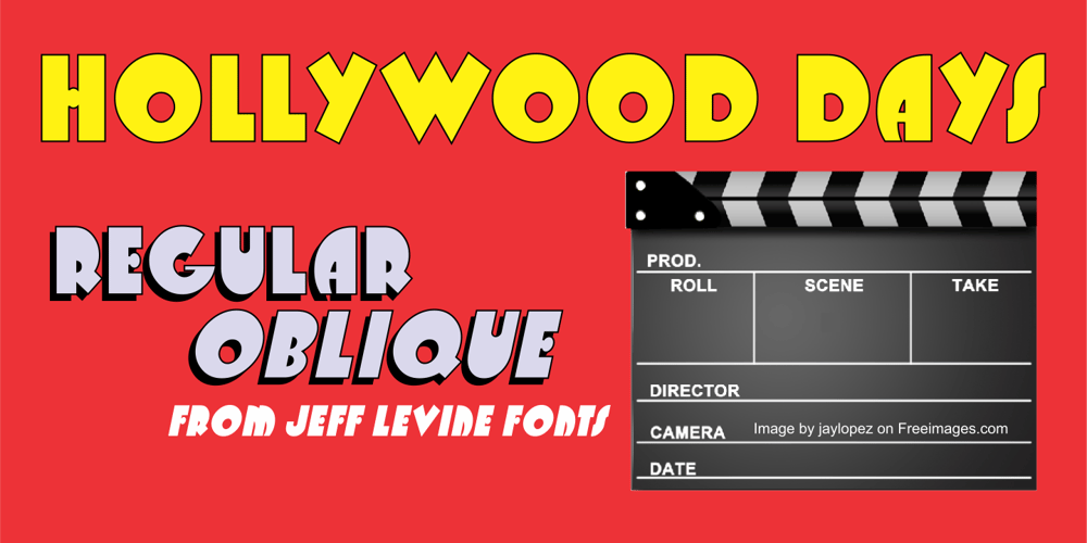 Hollywood Days JNL font