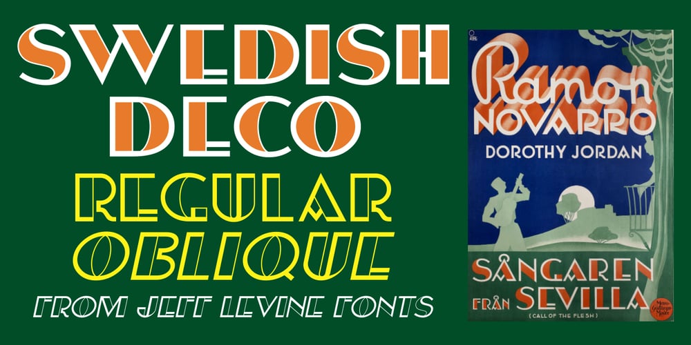 Swedish Deco JNL font