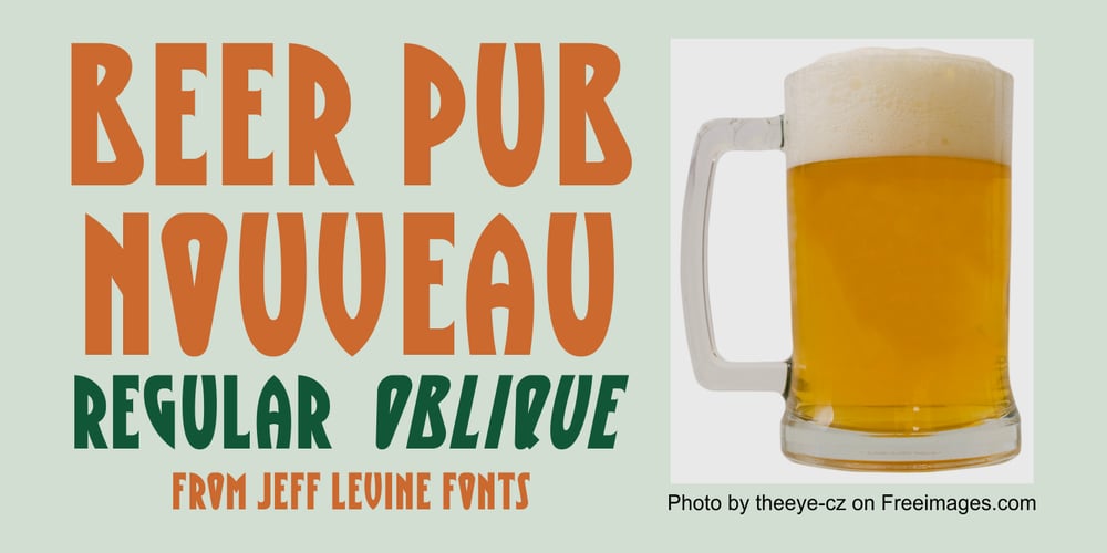 Beer Pub Nouveau JNL font