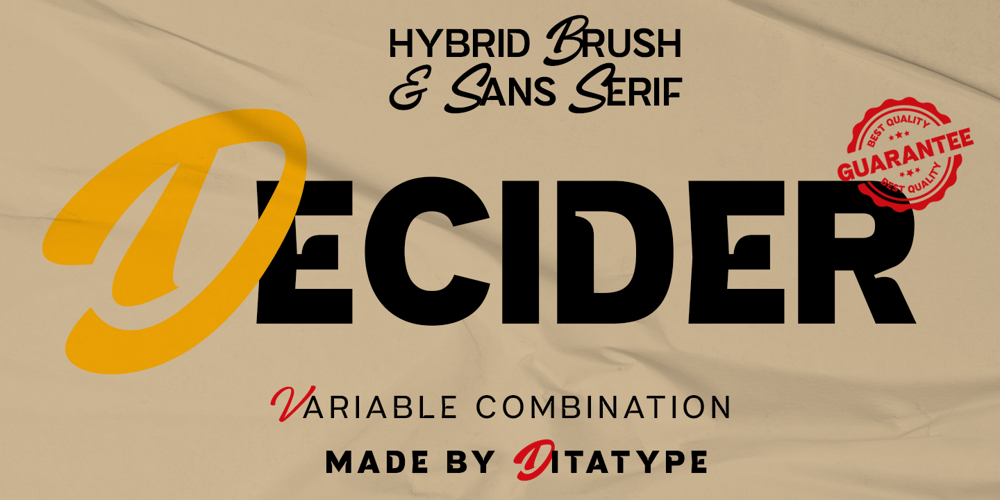 Decider font
