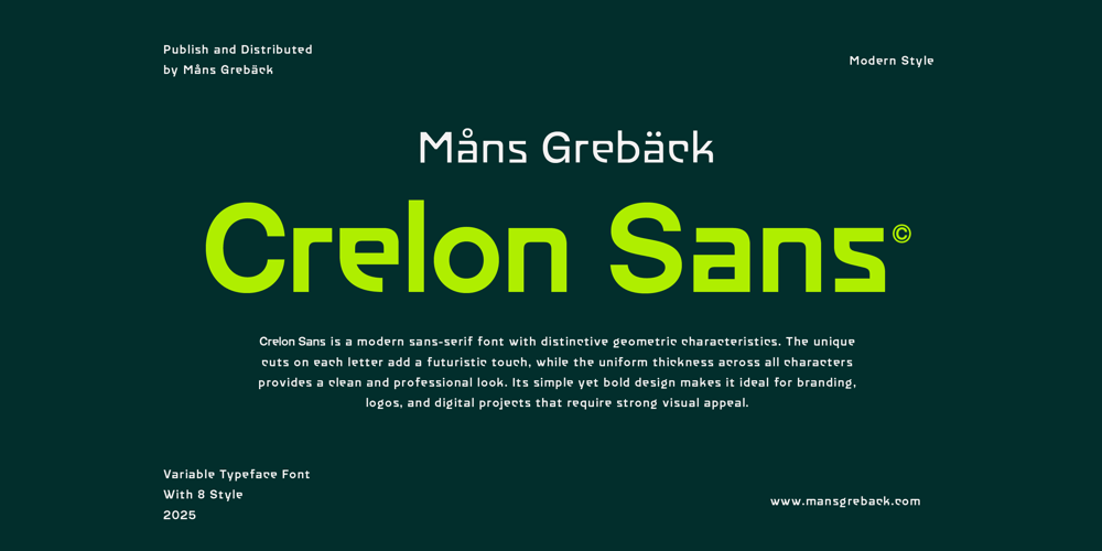 Crelon Sans font
