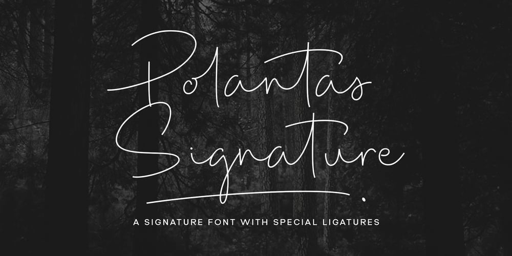 Polantas Signature font