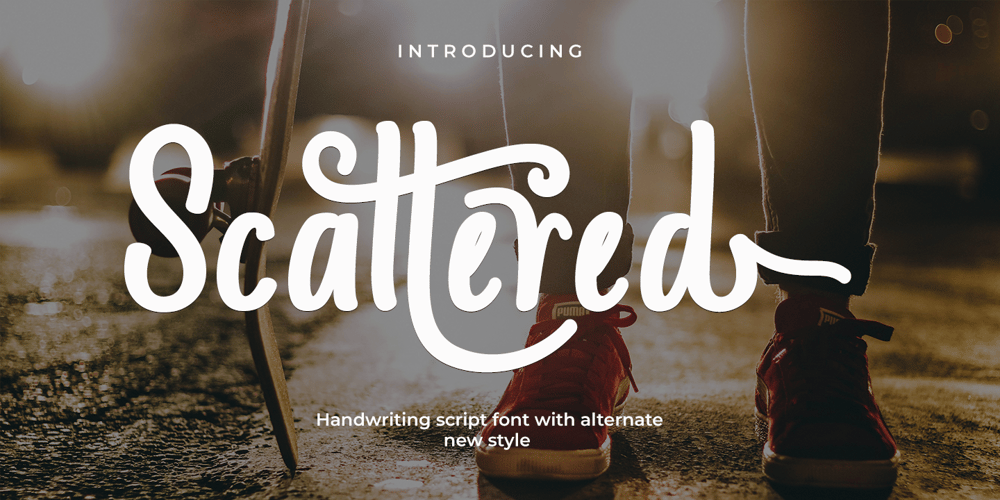 Scattered font
