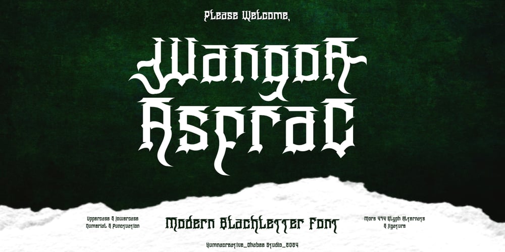 Wangor Asfrac font