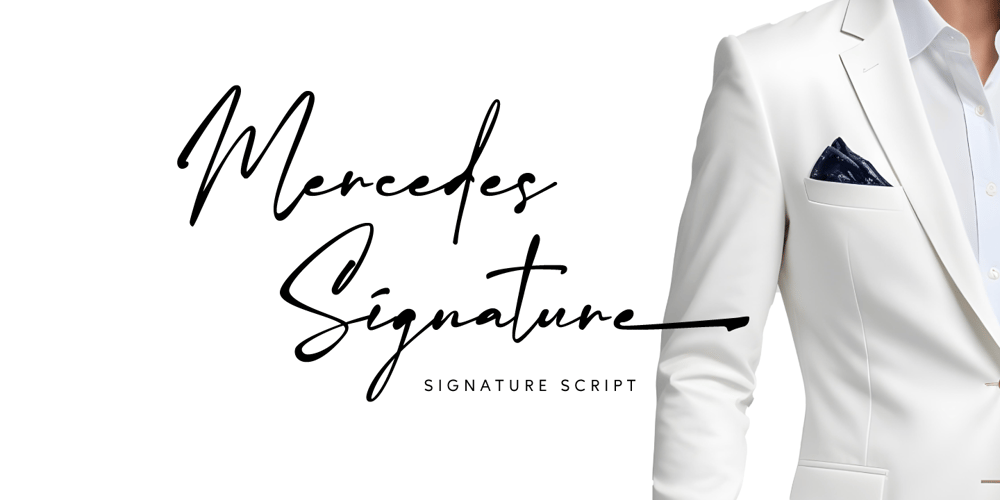 Mercedes Signature font