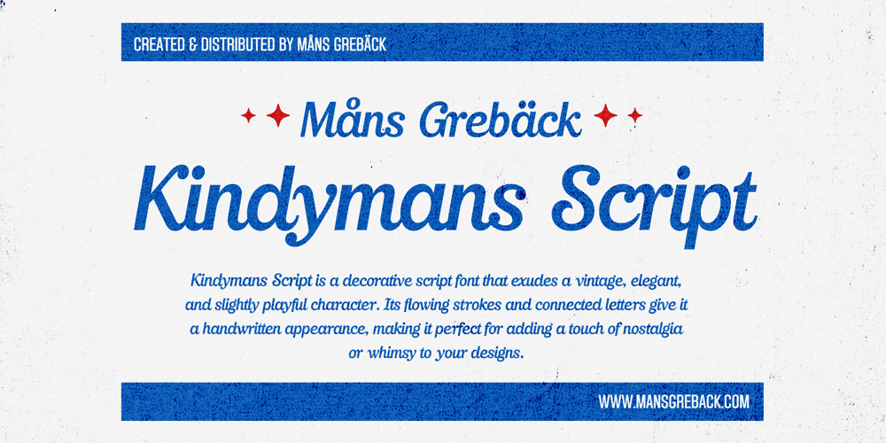 Kindymans Script font