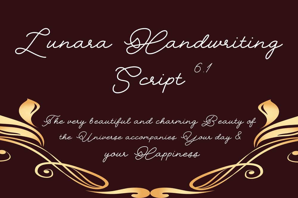 Lunara Handwriting Script 6.1 font