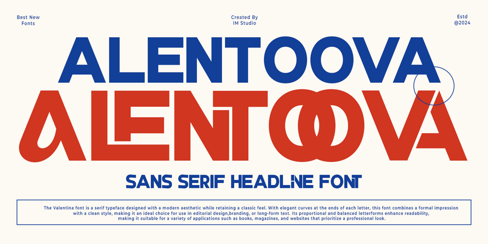 Alentoova font
