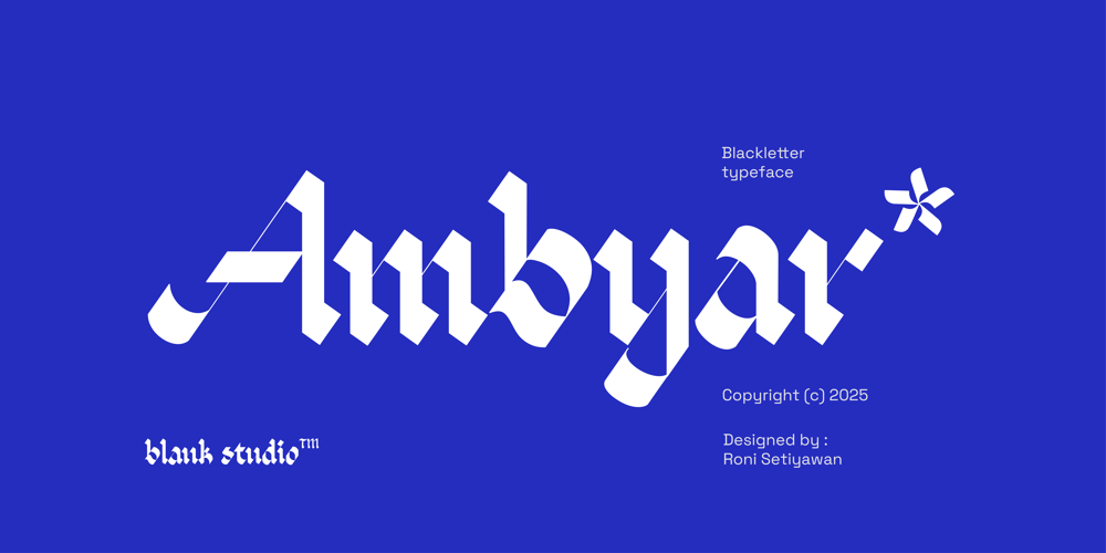 Ambyar Black font