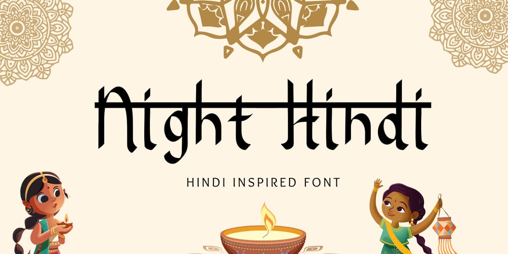 Night Hindi font
