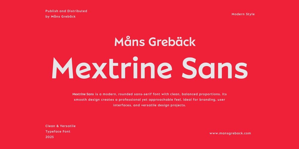Mextrine Sans font