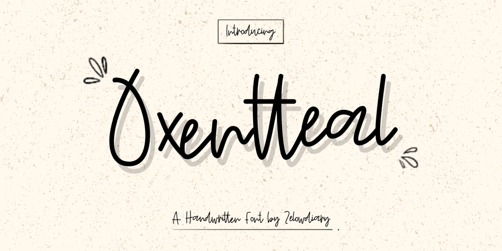 Oxentteal font