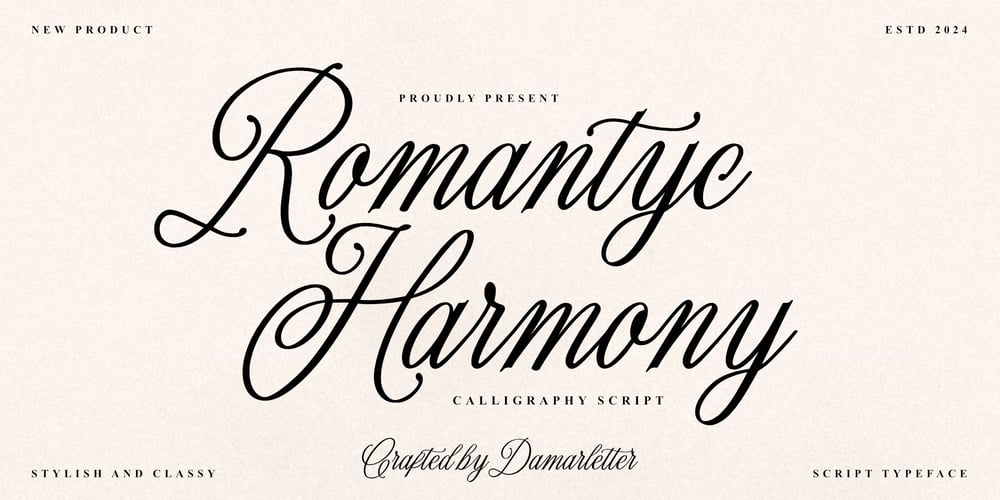 Romantyc Harmony font