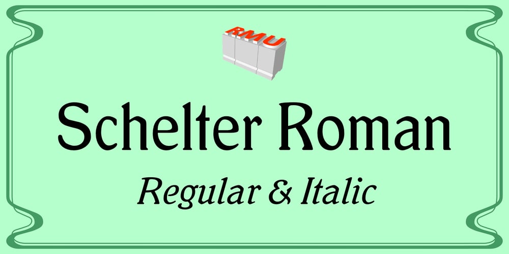 Schelter Roman font