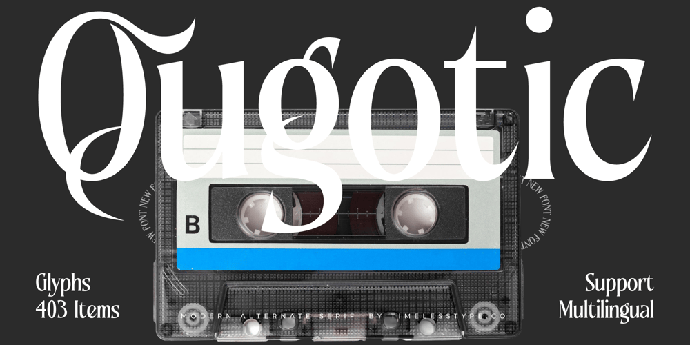 Qugotic font