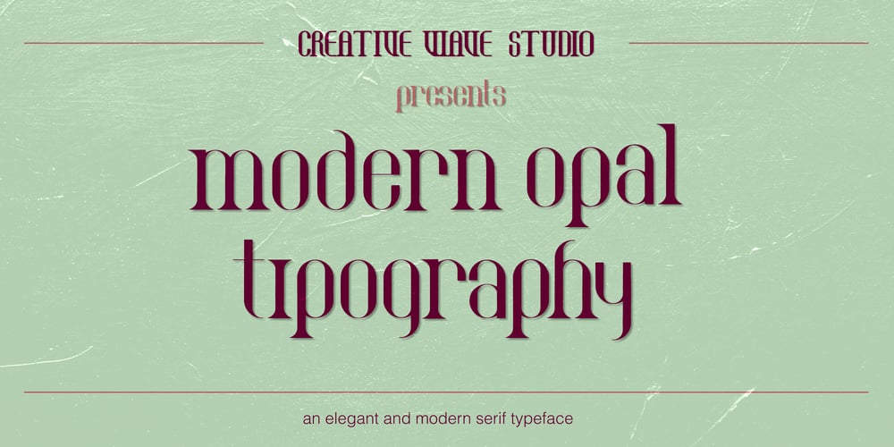 Modern Opal font