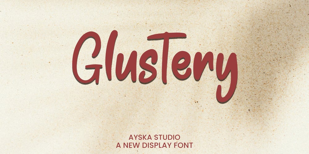 Glustery font