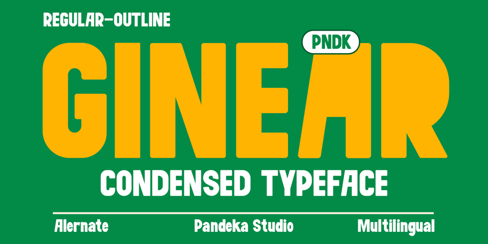 Ginear font
